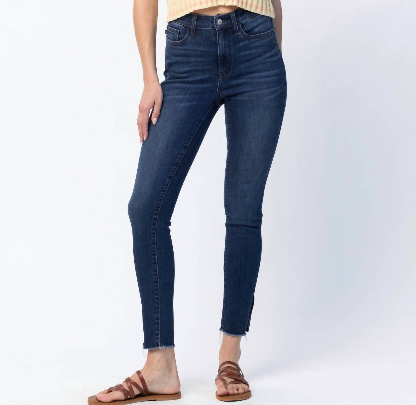 Judy Blue - High Waist Side Slit Skinny Jeans