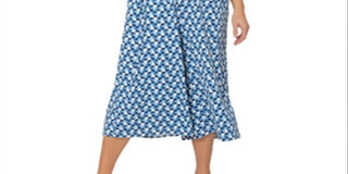 Macacão curto feminino Leota Skyler Floral com pernas largas, azul, tamanho 1X