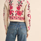 &Merci - Floral Knit Tie-front Sweater Cardigan