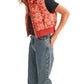 &Merci - Floral Cropped Puffer Vest