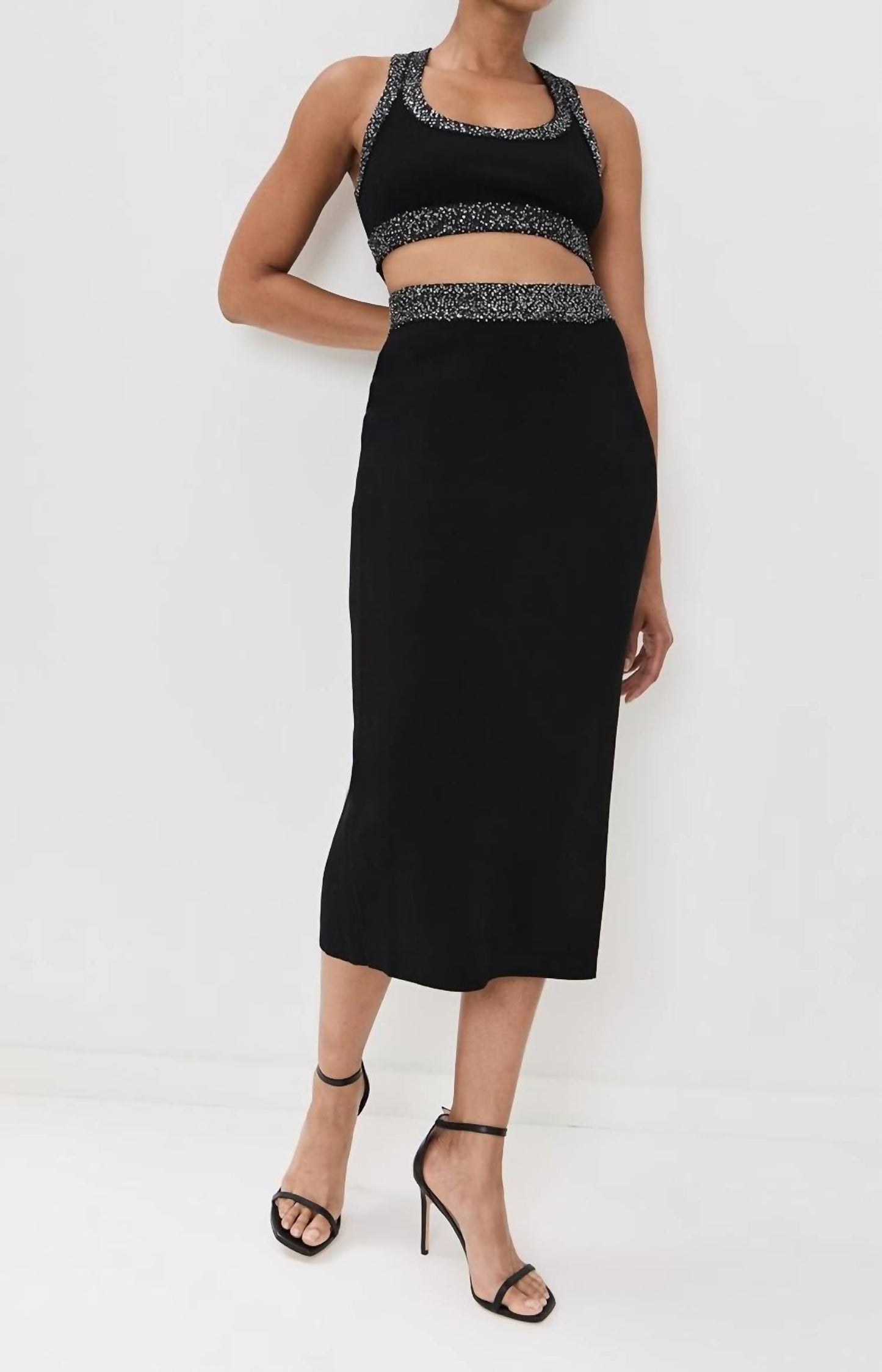 A.L.C. - Jane Sequin Embellished Knit Midi Skirt