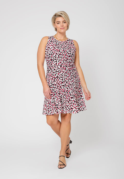 Vestido Calista sem mangas e evasê Leota Feminino Branco