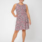 Vestido Calista sem mangas e evasê Leota Feminino Branco