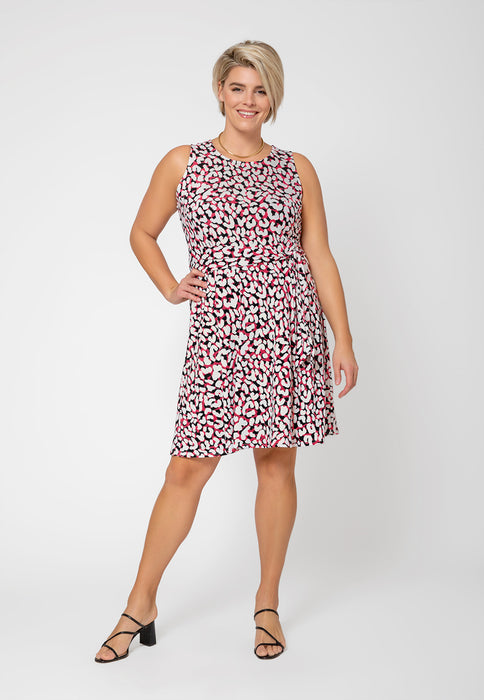 Vestido Calista sem mangas e evasê Leota Feminino Branco