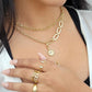 Omg Blings - Women's Oval Chain Necklace With Removable Pendant