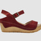 Kcr Group - Women's Wedge Leather Sandal