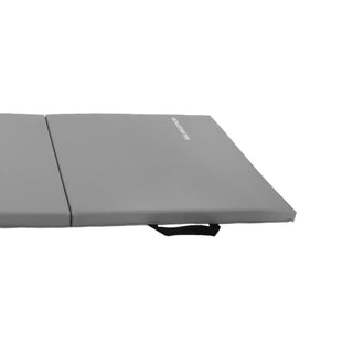 Tapete de exercícios dobrável BalanceFrom Fitness GoGym 6x2 pés com 3 painéis e alças, cinza