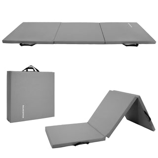 Tapete de ginástica dobrável com 3 painéis BalanceFrom Fitness GoGym 6' x 2' x 1,5" cinza