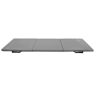 Tapete de ginástica dobrável com 3 painéis BalanceFrom Fitness GoGym 6' x 2' x 1,5" cinza
