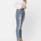 Judy Blue - High Waist Heavy Destroy Tall Skinny Denim Jeans