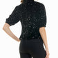 Nicole Miller - Ava Velvet Sequin Short Sleeve Top
