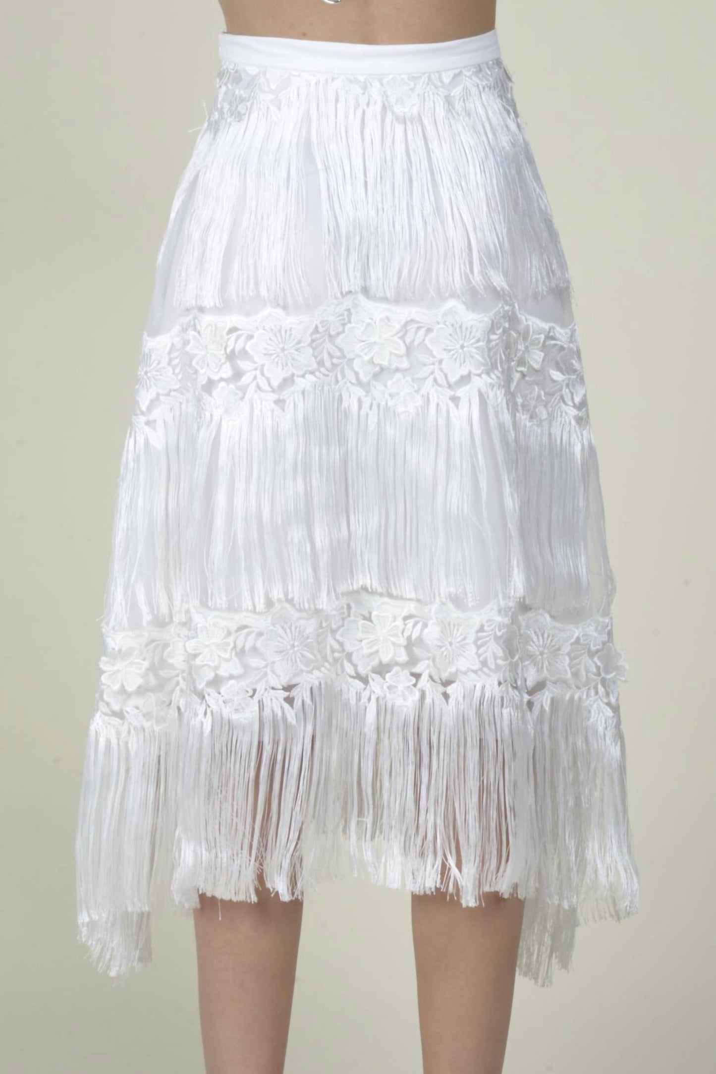 Eva Franco - Quin Fringe Midi Skirt