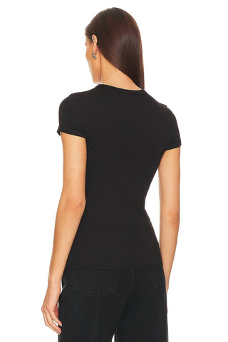 Enza Costa - Supima Cotton Cap Sleeve Crew Shirt