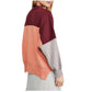Free People - Easy Street Peach Combo Oversized Sweater Cotton