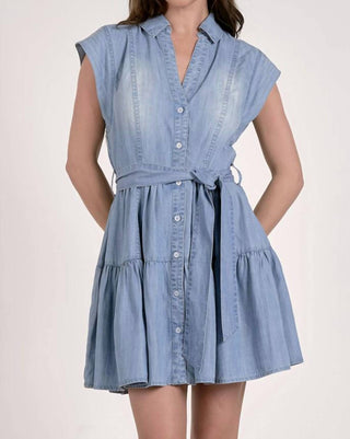 Elan - Vestido sem mangas com gola