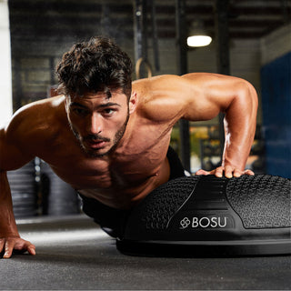 BOSU NexGen Home Fitness Exercício Academia Força Flexibilidade Equilíbrio Trainer, Preto