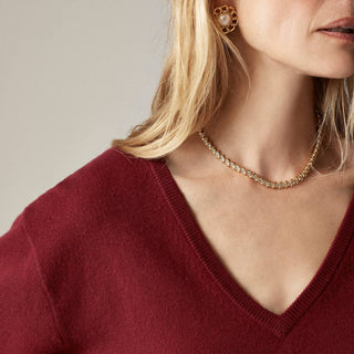 J.Crew - Suéter de cashmere com decote em V relaxado