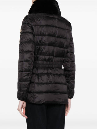 Michael Kors - Faux Fur Collar Belted Lightweight Down Puffer Coat