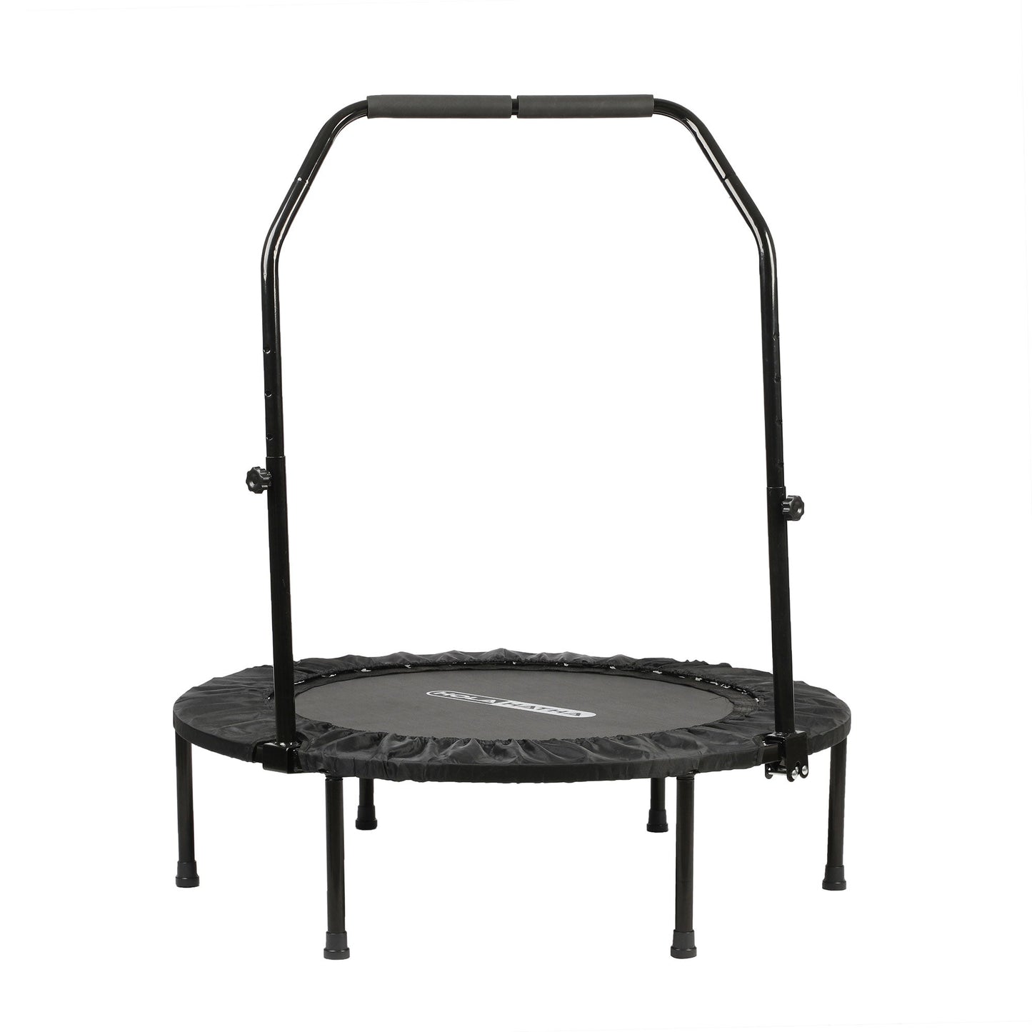 HolaHatha Mini Trampolim Fitness Rebounder de 40" com Alça Ajustável, Preto