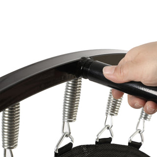 Mini trampolim dobrável HolaHatha, reboteador fitness portátil redondo de 36", preto