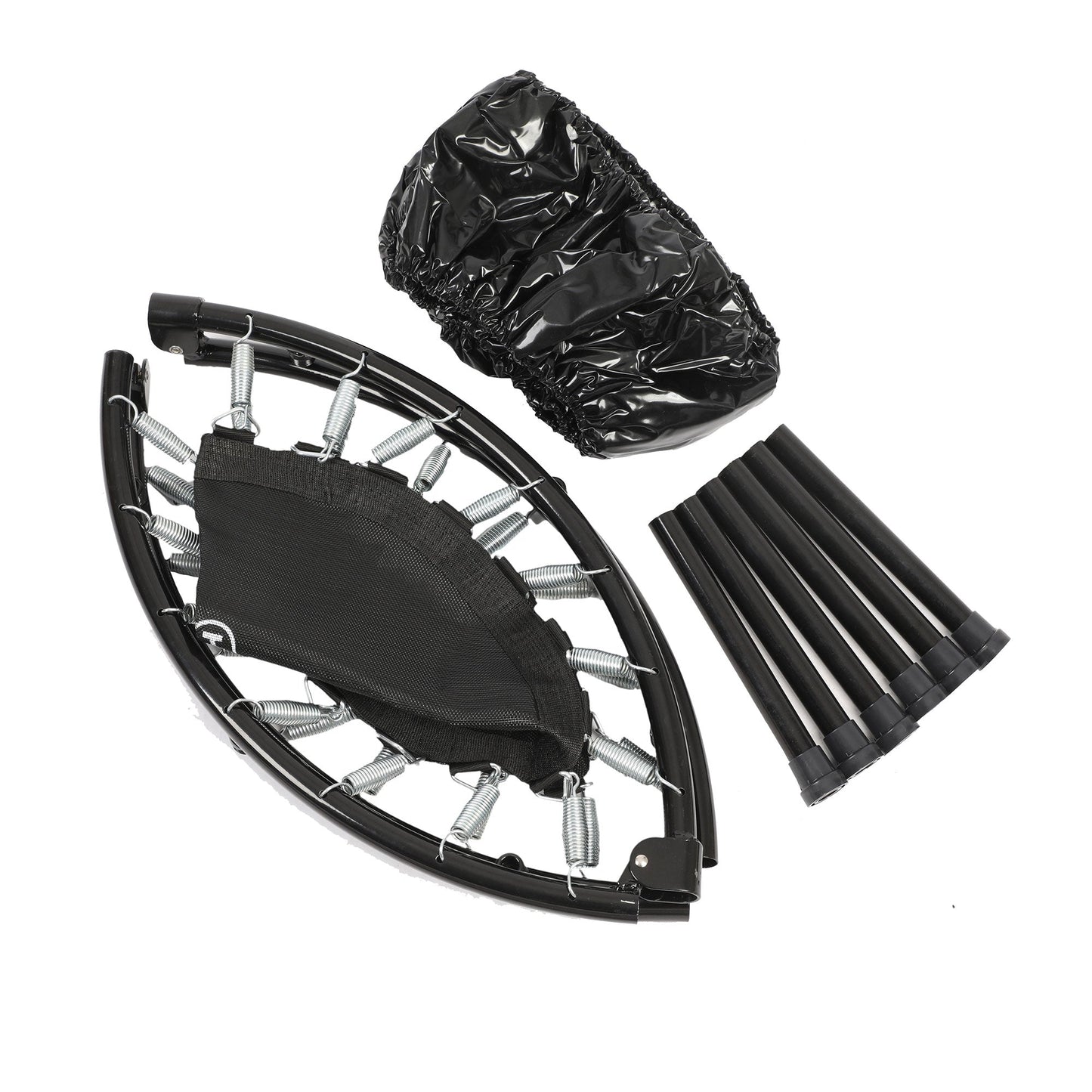 Mini trampolim dobrável HolaHatha, reboteador fitness portátil redondo de 36", preto