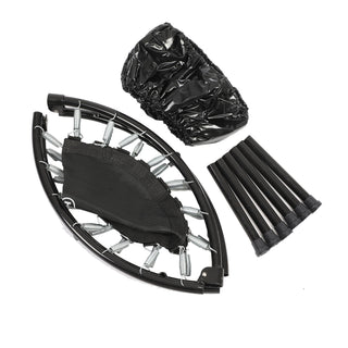 Mini trampolim dobrável HolaHatha, reboteador fitness portátil redondo de 36", preto