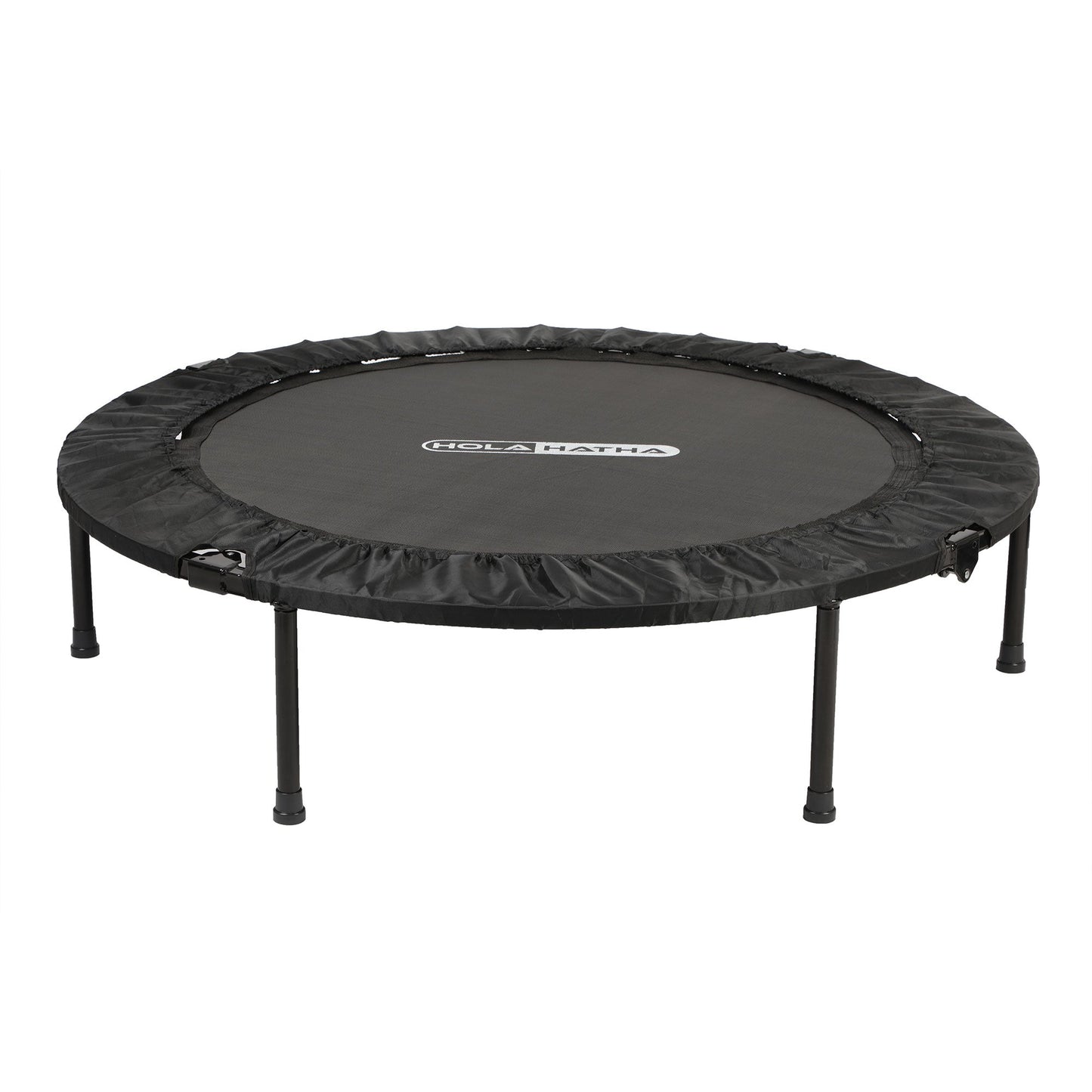 HolaHatha Mini Trampolim Fitness Dobrável de 48 Polegadas com Alça Ajustável, Preto