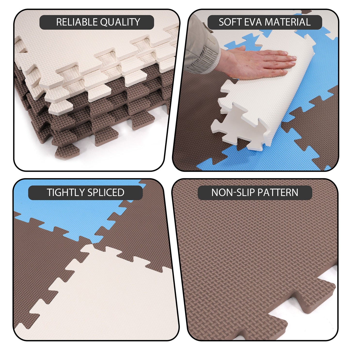 Tapete de exercícios de espuma com encaixe de 36 peças BalanceFrom Fitness