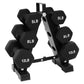 Conjunto de halteres BalanceFrom Fitness revestidos de neoprene de 50 libras com suporte, preto