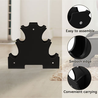 Conjunto de halteres BalanceFrom Fitness de 20 libras revestidos de neoprene com suporte, preto