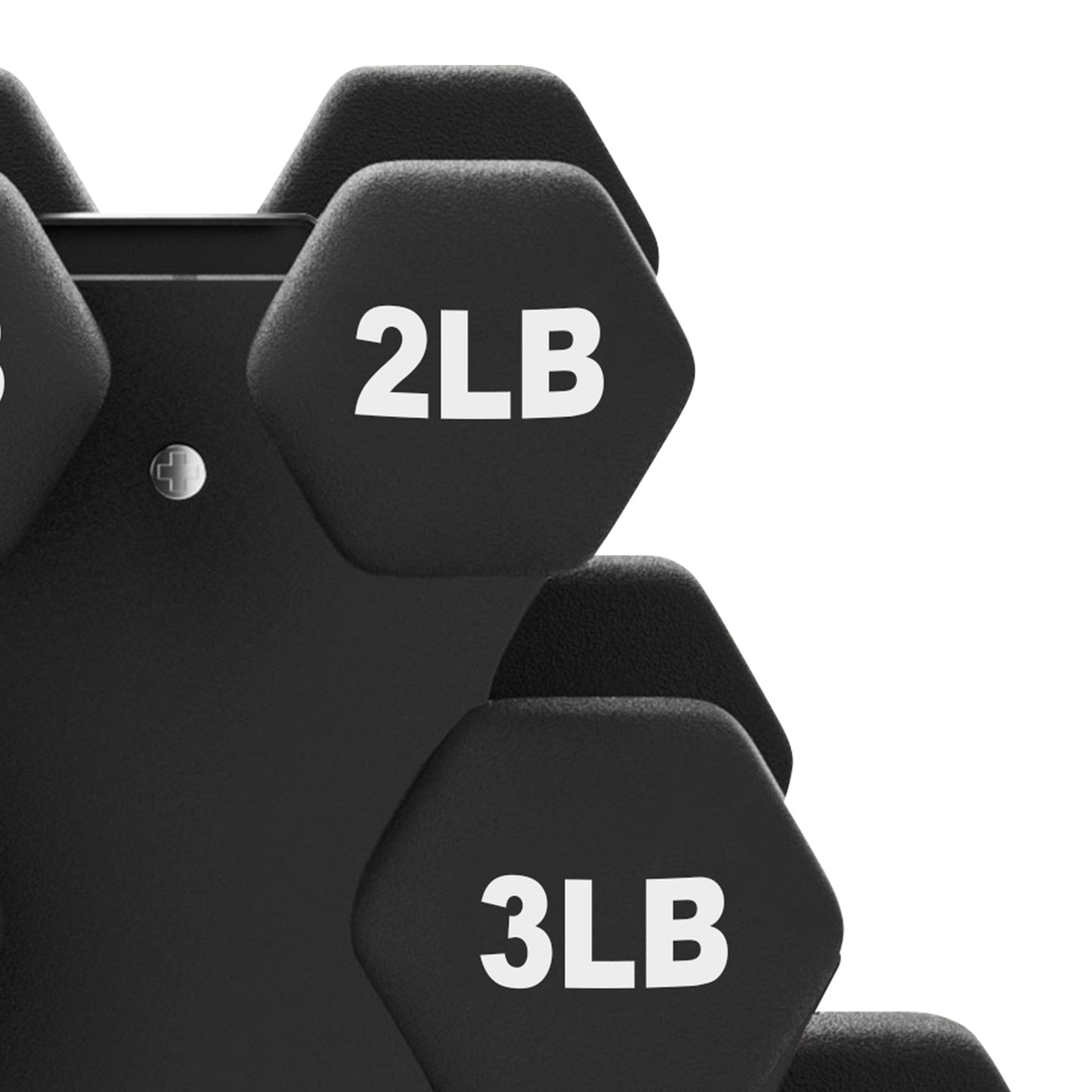 Conjunto de halteres BalanceFrom Fitness de 20 libras revestidos de neoprene com suporte, preto