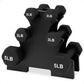 Conjunto de halteres BalanceFrom Fitness de 20 libras revestidos de neoprene com suporte, preto