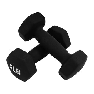 Conjunto de halteres BalanceFrom Fitness revestidos em neoprene de 76 libras com suporte, preto