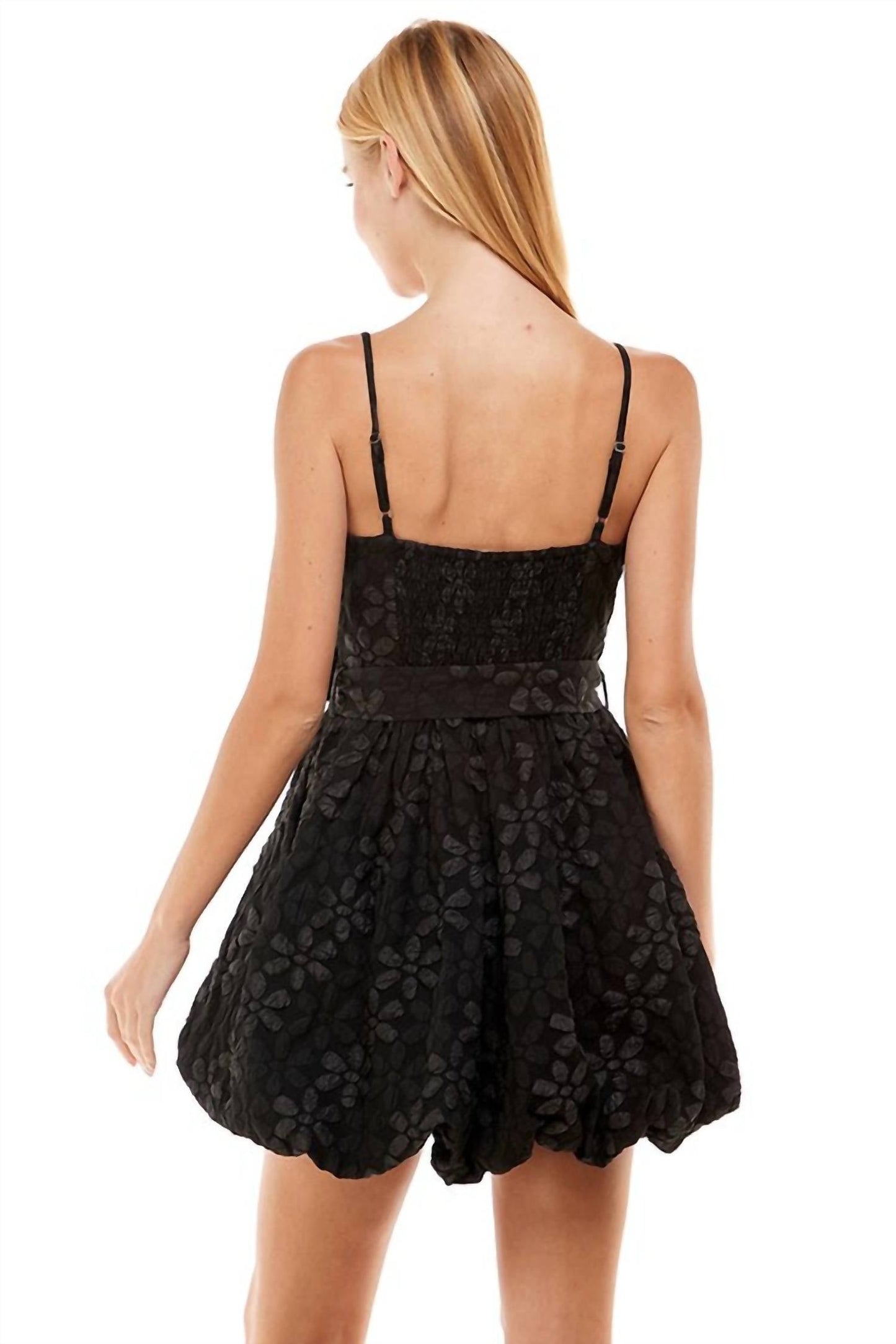 Tcec - Floral Bubble Hem Mini Dress