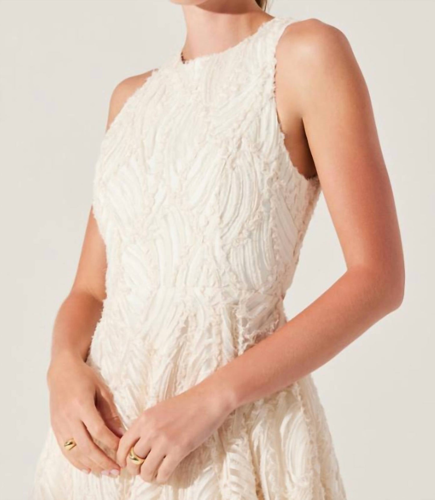 Astr - Lillemor 3d Textured Midi Dress