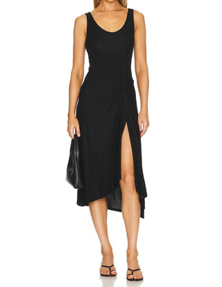 Enza Costa - Vestido Midi Drapeado com Nó