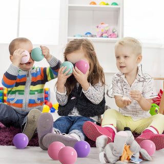 Bolas de brinquedo BalanceFrom Fitness de 2,3" à prova de esmagamento com bolsa de armazenamento, 400 unidades