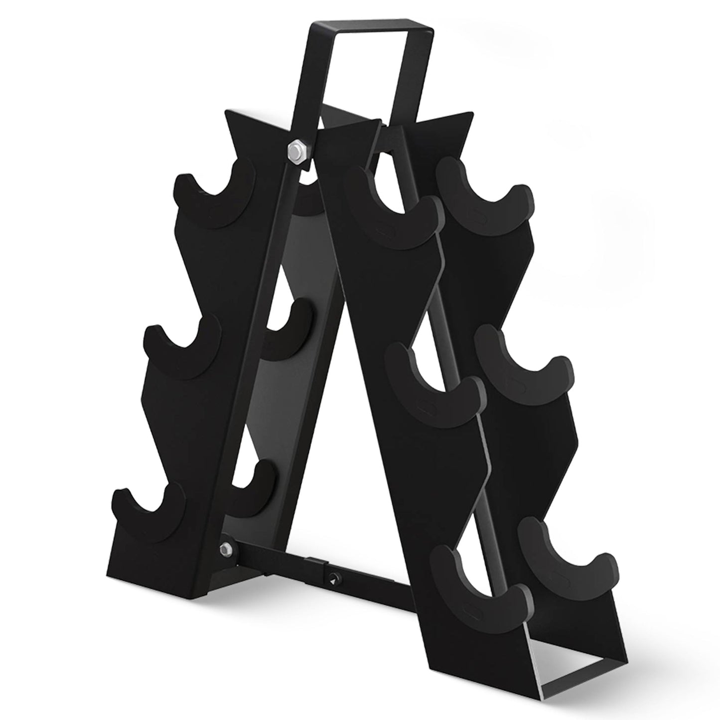 Conjunto de halteres sextavados com revestimento de borracha e liga de aço BalanceFrom Fitness Signature, preto