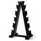 Conjunto de halteres sextavados com revestimento de borracha BalanceFrom Signature Alloy Steel Fitness, preto