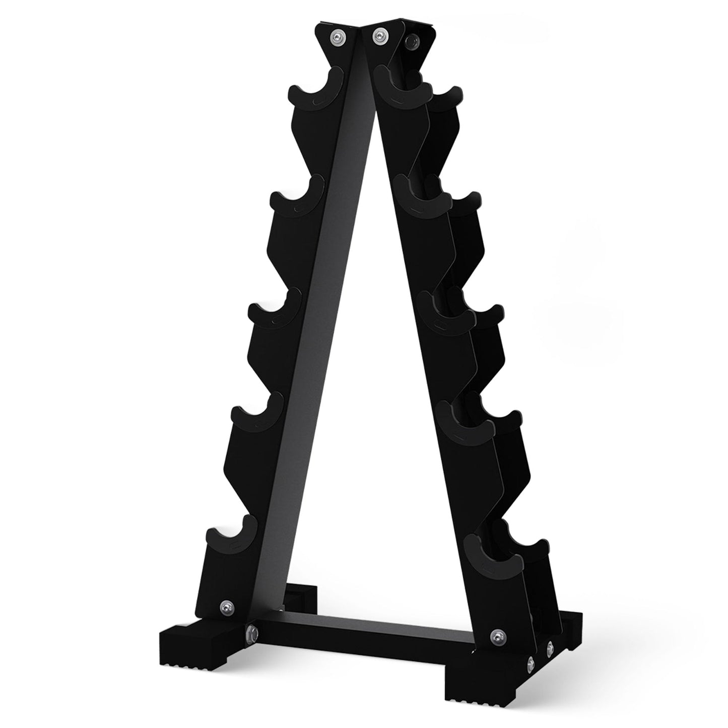 Conjunto de halteres sextavados com revestimento de borracha BalanceFrom Signature Alloy Steel Fitness, preto