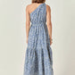 2.7 August Apparel - Print One Shoulder Maxi Dress