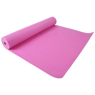 Tapete de exercícios multiuso Signature Fitness de alta densidade e anti-rasgos com alça, rosa