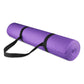 Tapete de exercícios multiuso Signature Fitness de alta densidade e anti-rasgos com alça, roxo