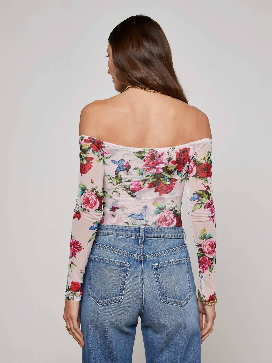 L'Agence - Peonie Off-the-shoulder Bodysuit