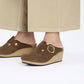 Birkenstock - Women's Fanny Ring-Buckle Suede Leather Clog - Medium/Narrow