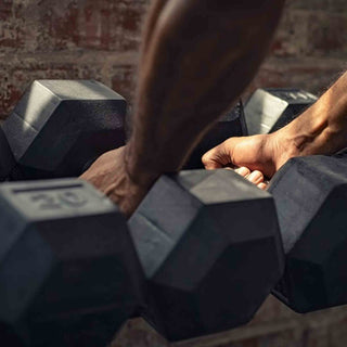 Conjunto de equipamentos para treino de força com halteres hexagonais Signature Fitness, 15 lbs