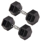 Conjunto de equipamentos para treino de força com halteres hexagonais Signature Fitness, 35 lbs