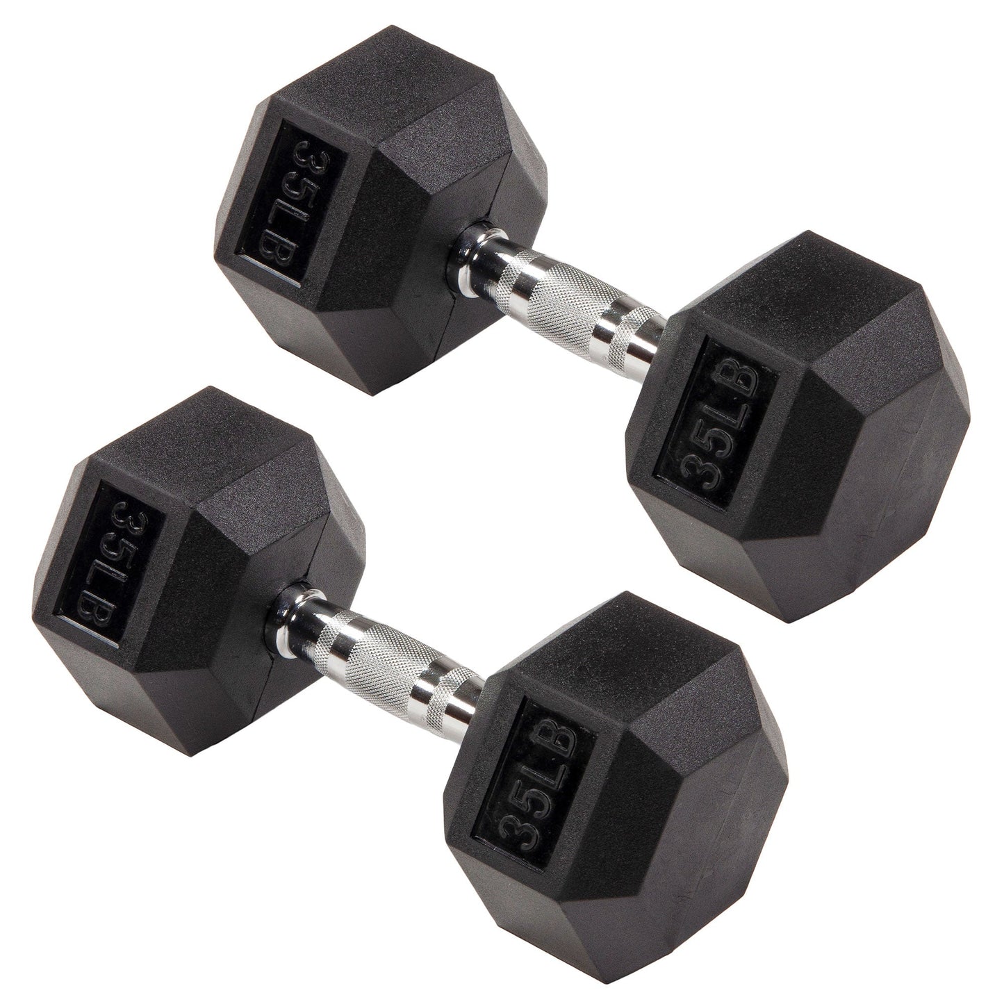 Conjunto de equipamentos para treino de força com halteres hexagonais Signature Fitness, 35 lbs