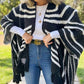 Amoli - Western Textured Pattern With Chunky Tassel Cardigan