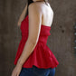 Tcec - Women's Good Times Strapless Peplum Top